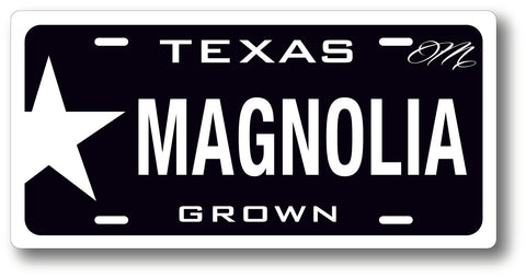 Magnolia Grown License Plate Vinyl Sticker