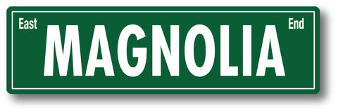 Magnolia Grown Street Sign Vinyl Sticker