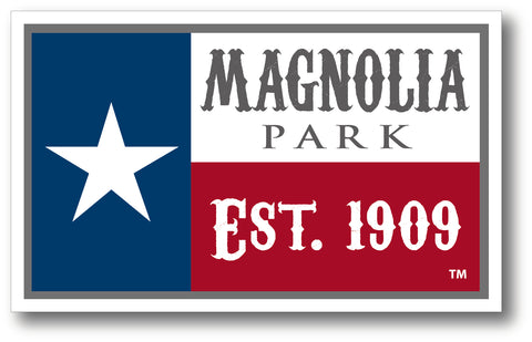 Magnolia Park Texas Flag Est. 1909 Sticker